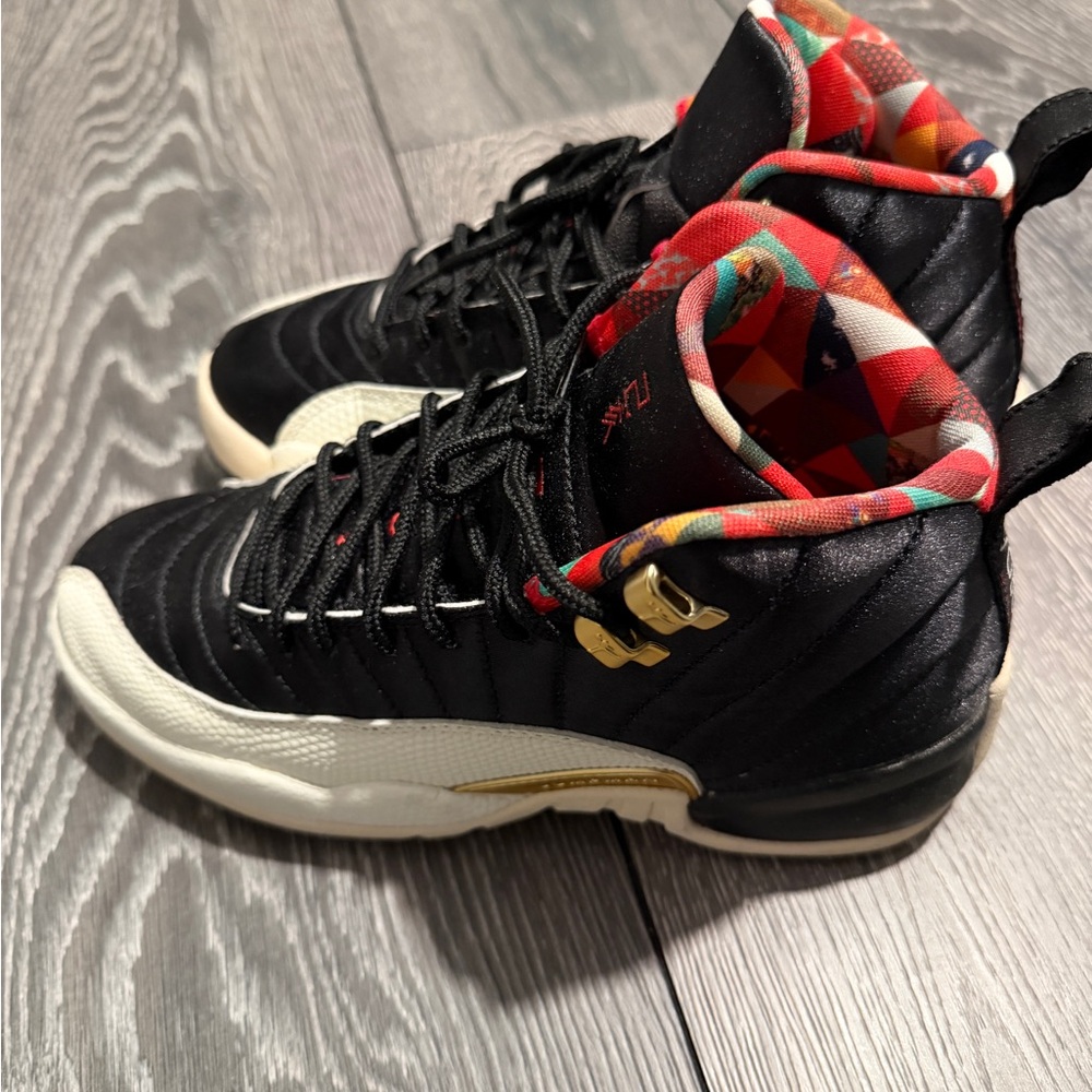 Jordan 12 Retro - Chinese New Year (2019) Black and Gold High-Top Sneakers